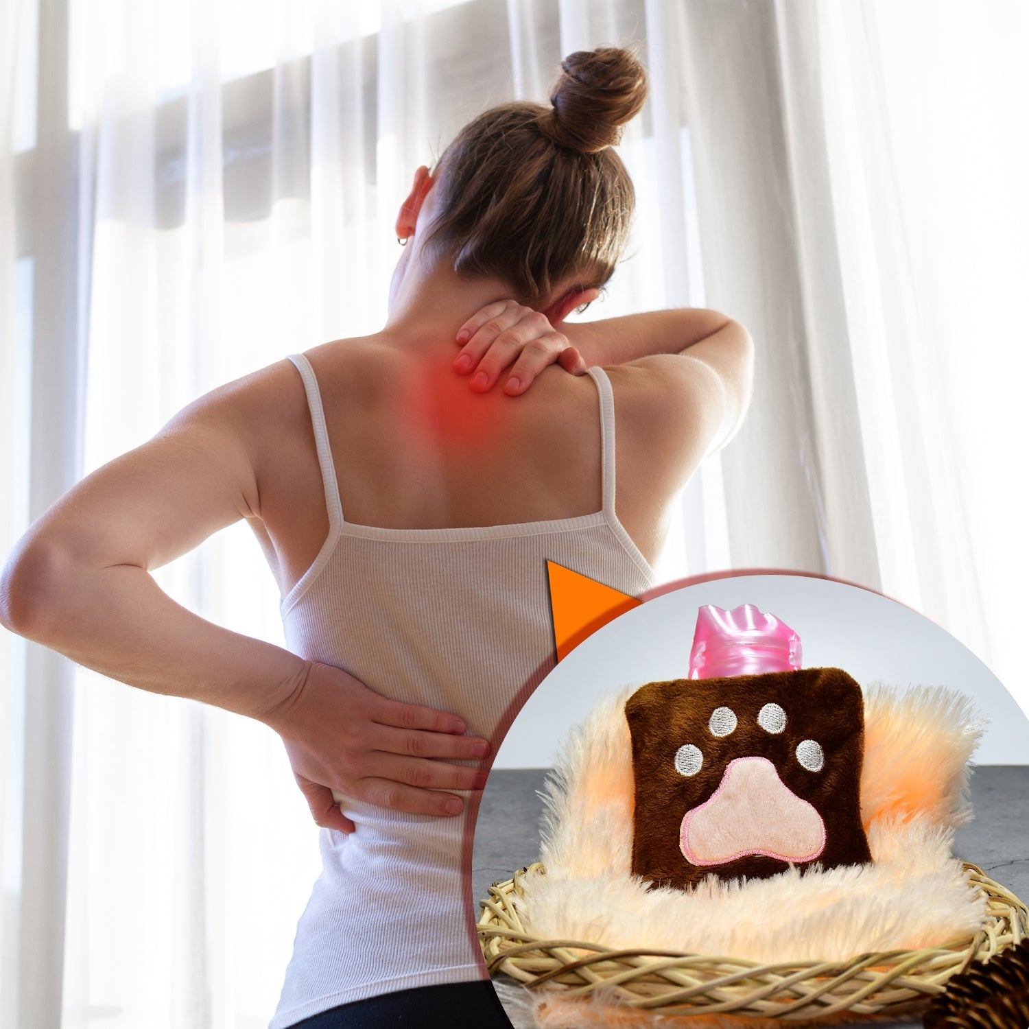 6518 Paw Print small Hot Water Bag with Cover for Pain Relief, Neck, Shoulder Pain and Hand, Feet Warmer, Menstrual Cramps. 6518 Paw Print small Hot Water Bag with Cover for Pain Relief, Neck, Shoulder Pain and Hand, Feet Warmer, Menstrual Cramps.